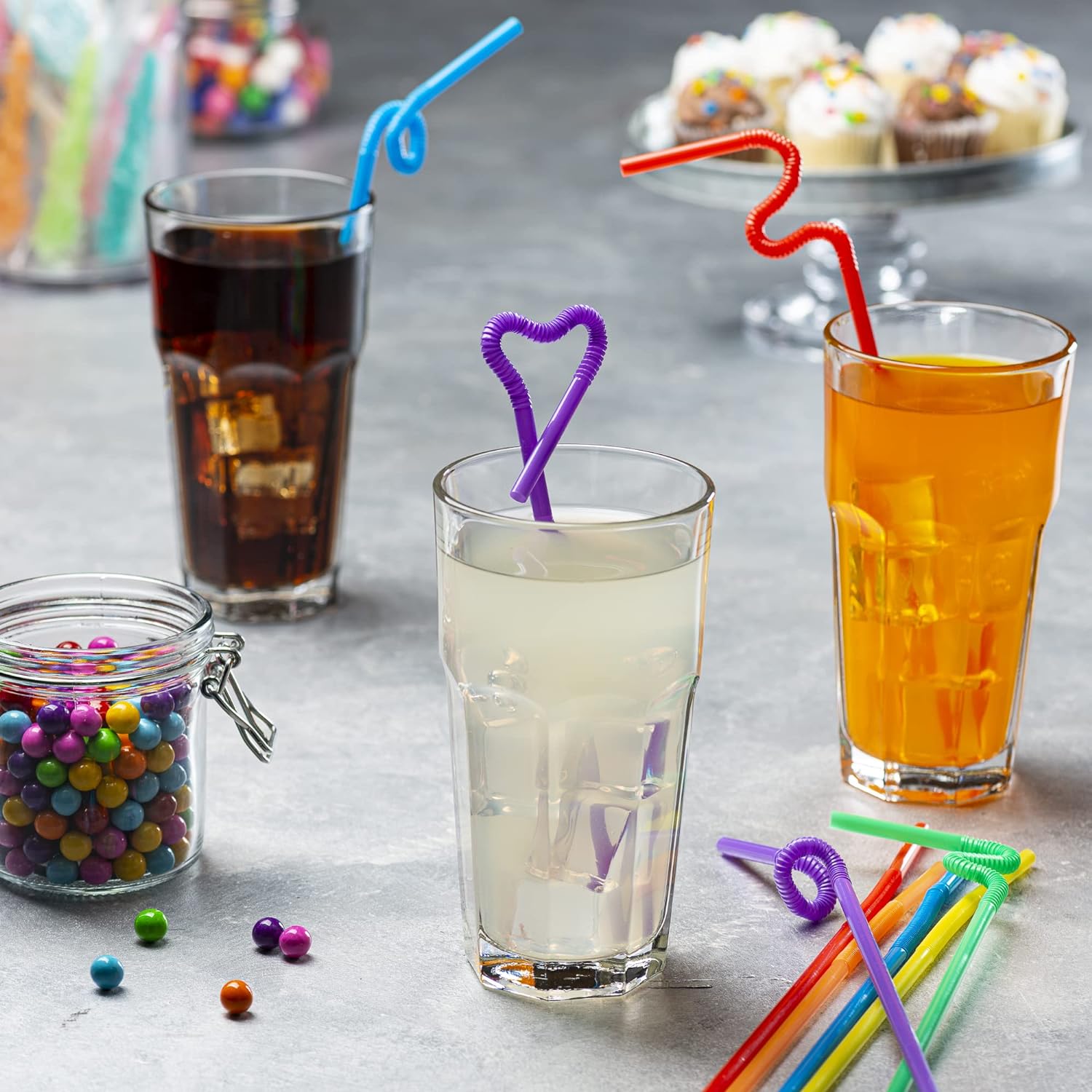 Plastic Smoothie Straws, Smoothie Straws, Disposible Straws, Straws -Pack of 100 (8.5 Plastic Smoothie Straws, Smoothie Straws, Disposible Straws, Straws -Pack of 100 (8.5